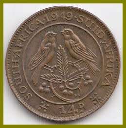 1949   QUARTER  PENNY     SOUTH   AFRICA                    SUN8390