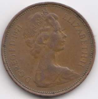 1971  -   2  Pence Coin   United Kingdom         SUN8395