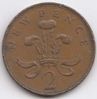 1971  -   2  New Pence Coin   United Kingdom         SUN8407