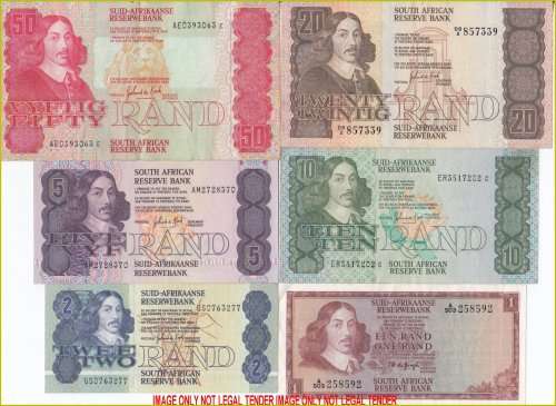 ***  NICE SET OF  SIX  SA   NOTES  FOR ONE BID  ***        SET045