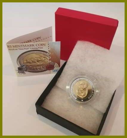 **** 2008  Bi-Metal . R5 Oom Paul Mint Mark In Box with Certificate****     SUN8563