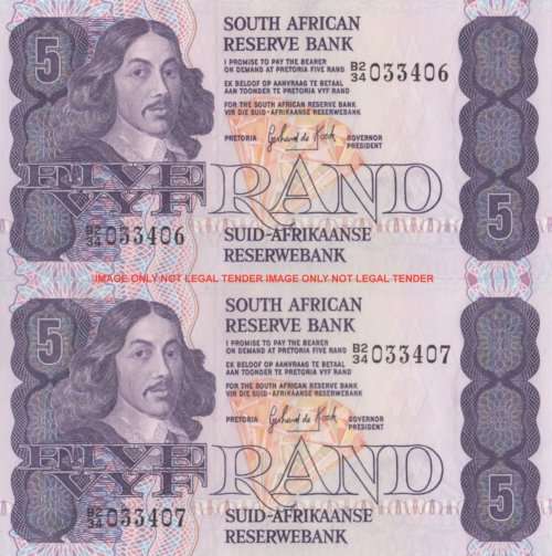 ***  GPC DE KOCK    R5  NOTES     TWO IN SEQUENCE   ***    AUNC to UNC    SET051