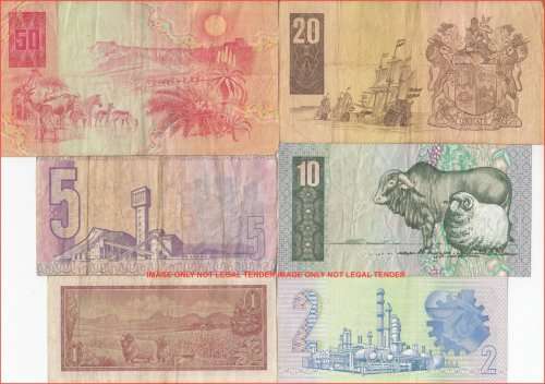 ***  SET OF SIX  NOTES FOR 1 BID    ***        SET071