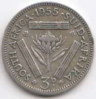1955  Threepence Coin   SILVER                SUN8788