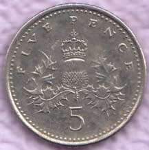 2007      FIVE  PENCE   COIN                SUN9005
