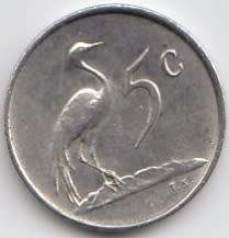 1968    5c   (AFRIKAANS)   COIN                         SUN9036