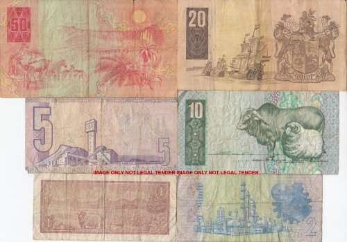 ***  SET OF  SIX  NOTES  FOR 1 BID   ***        SET017