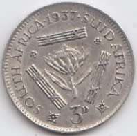 1937   THREEPENCE  SILVER COIN              SUN9069