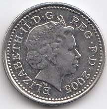 2005  -   5  Pence Coin      United Kingdom         SUN9090