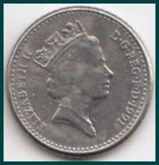 1991  -   5  Pence Coin      United Kingdom         SUN9106