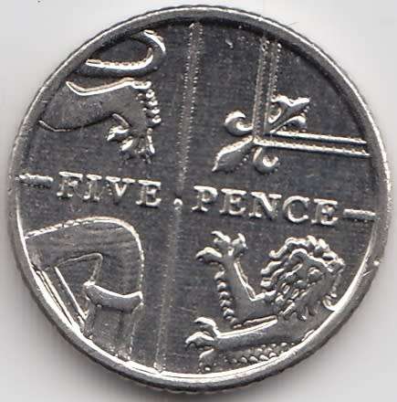 2013  -   5  Pence Coin      United Kingdom         SUN9213