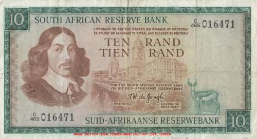 WOW    ***  TW DE JONGH  R10  NOTE  ***     C465 016471   SET046