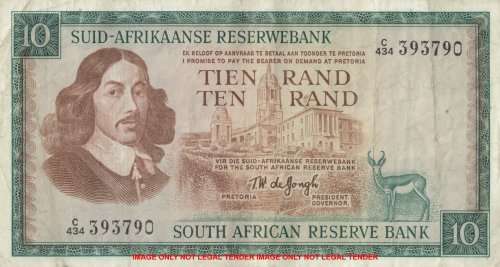 WOW    ***  TW DE JONGH  R10  NOTE  ***     C434 393790   SET038