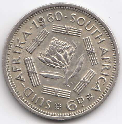1960  SIXPENCE COIN   SILVER                SUN9309