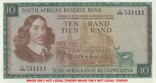 WOW    ***  TW DE JONGH  R10  NOTE  ***     C285 531111     SET061
