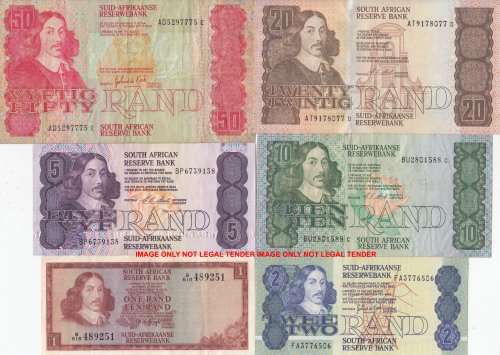 ***  SET OF  SIX  NOTES  FOR 1 BID   ***        SET078