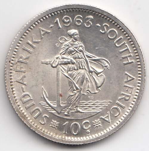 WOW    ****  1963    10 CENT  silver  ****                 SUN9429