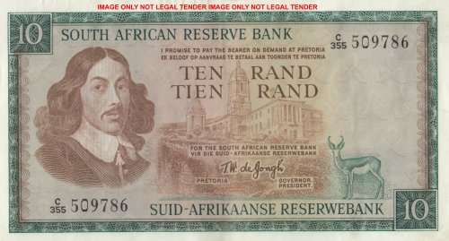 WOW    ***  TW DE JONGH  R10  NOTE  ***     C355 509786     SET035