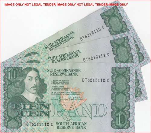 WOW    ***  GPC DE KOCK  3 X  R10  NOTES  IN SEQUENCE  ***        SET063