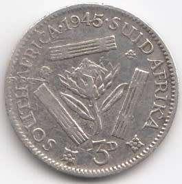 1945  Threepence Coin   SILVER                SUN9894