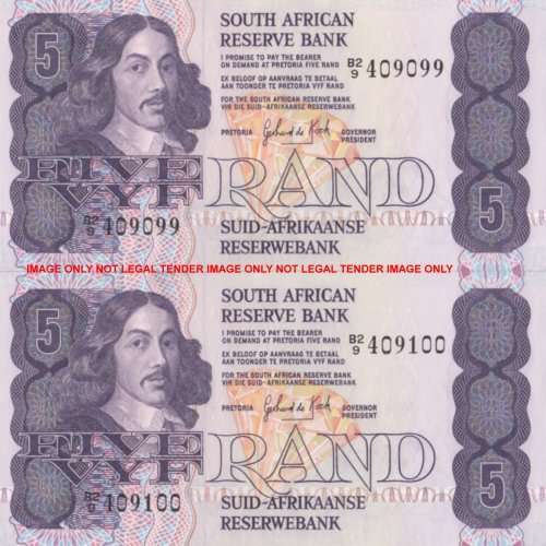 ***  GPC DE KOCK    R5  NOTES     TWO IN SEQUENCE   ***    AUNC to UNC    SET016