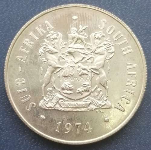 1974 SILVER  R1 - PRETORIA MINT ANNIVERSARY          SUN9950
