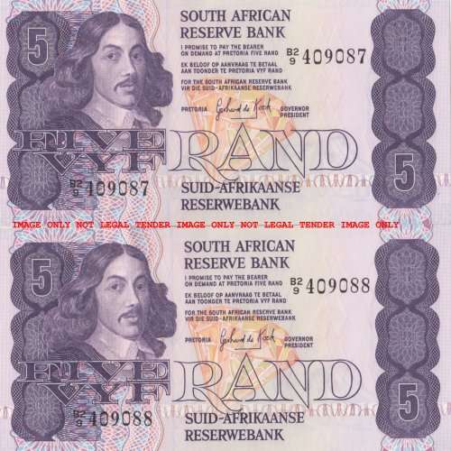***  GPC DE KOCK    R5  NOTES     TWO IN SEQUENCE   ***    AUNC to UNC    SET077