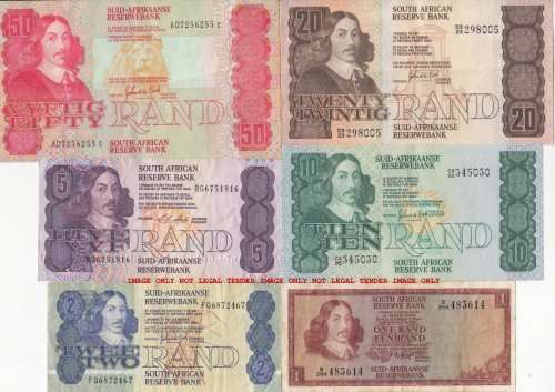 ***  SET OF  SIX  NOTES  FOR 1 BID   ***        SET090