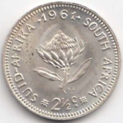 WOW    ****  1961   2 1/2 CENT  Silver  ****                 SUN10157