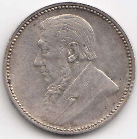 1897  SIXPENCE   ZAR  SILVER  COIN         SUN10164