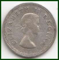 1958  Threepence Coin   SILVER                SUN10211