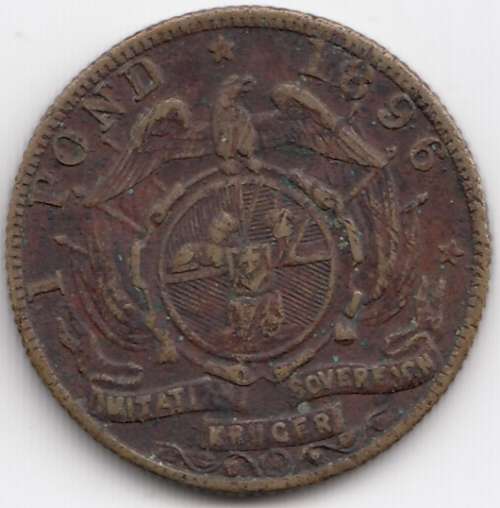 1 Pond, `Imitation Kruger Sovereign,`  1896               SUN10228