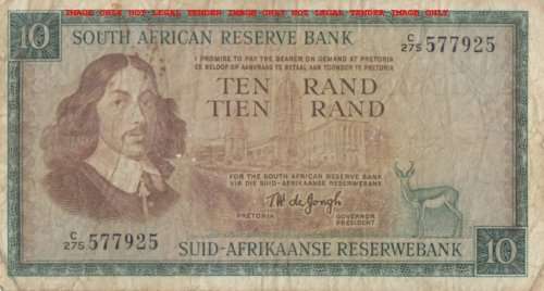 WOW    ***  TW DE JONGH  R10  NOTE  ***     C275 577925    SET057