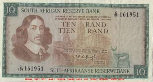 WOW    ***  TW DE JONGH  R10  NOTE  ***     C151 161951     SET075