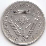 1942   THREEPENCE       SILVER      COIN              SUN10351