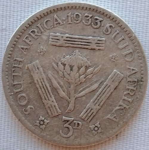 1933  THREEPENCE COIN   SILVER                SUN10431