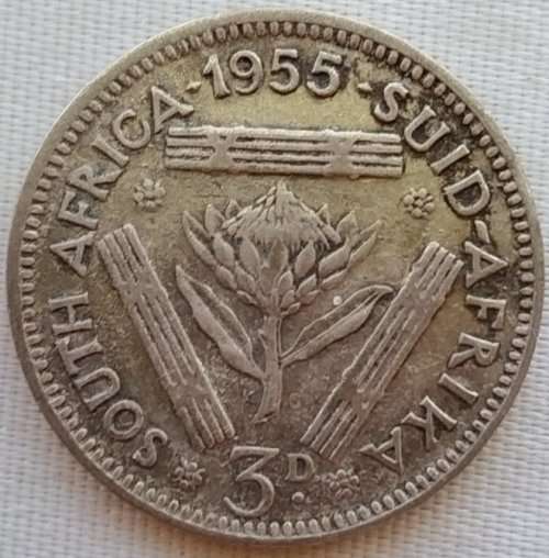 1955  Threepence Coin   SILVER                SUN10644