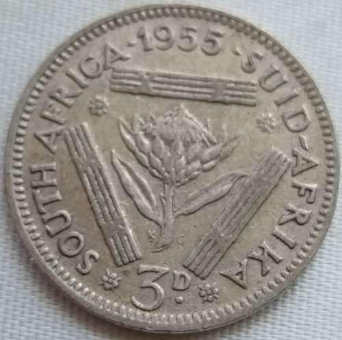 1955  Threepence Coin   SILVER                SUN10711
