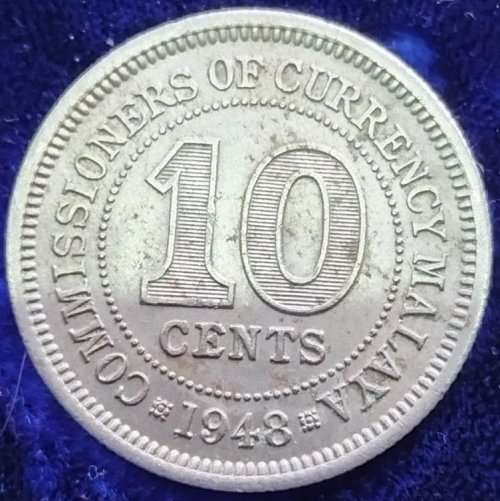 1948    10 Cents - George VI     Malaysia       SUN10739
