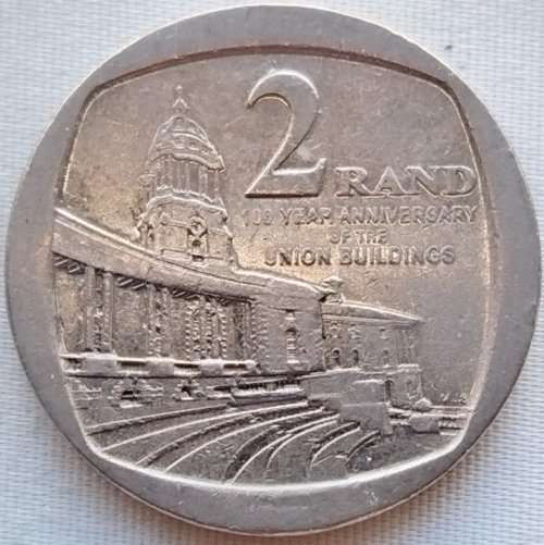 2013  2 Rand   100 years anniversiry of the Union building    RSA      SUN10836