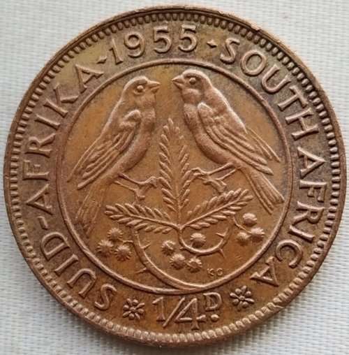 1955     1/4 Penny   SOUTH AFRICA          SUN10910