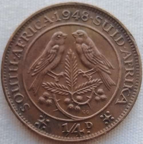 1948  QUARTER PENNY COIN SOUTH AFRICA                  SUN10930*