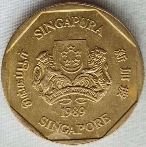 1989   1 Dollar   COIN        Singapore                         SUN10982