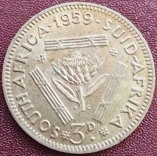 1959  Threepence Coin   SILVER                SUN11187