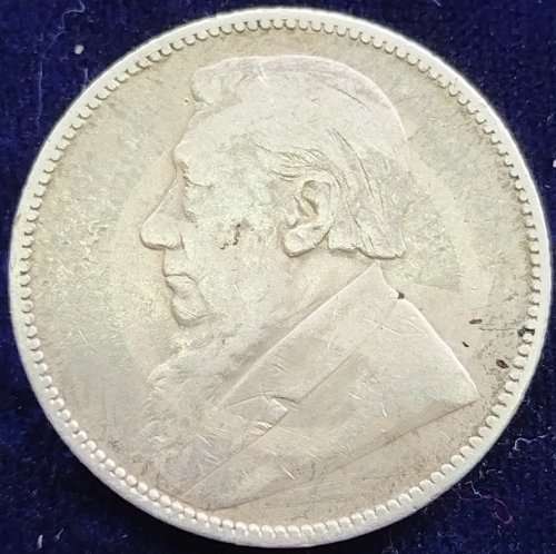 1896   ONE SHILLING   SILVER  ZAR  COIN         SUN11228