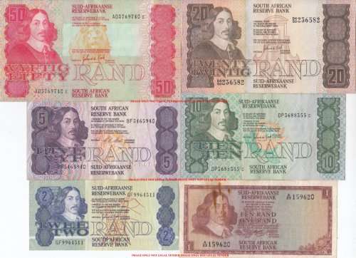 ***  SET OF SIX  NOTES FOR 1 BID    ***        SET080*