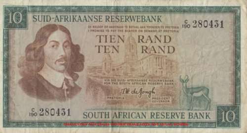 TW DE JONGH  R10  NOTE      C190 280431     SET028