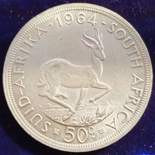 1964  SILVER 50 CENT  CROWN SIZE          SUN11450