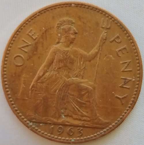 1963-   ONE PENNY COIN   United Kingdom         SUN11578