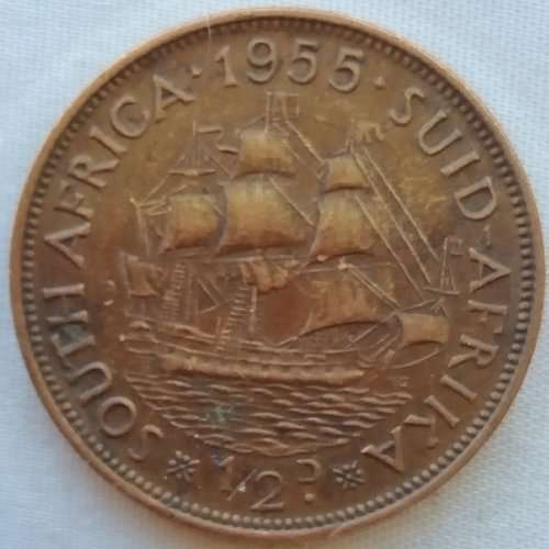 1955      HALF PENNY COIN    SOUTH AFRICA                 SUN11732